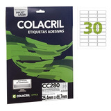 Etiqueta Adesiva Carta 25,4x66,7mm 25 Folhas Cc280 Colacril