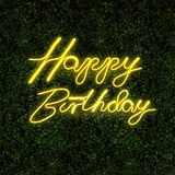 Luminária Happy Birthday Neon Led Aniversários 60x40cm