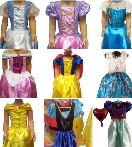 Disfraz Princesa Sirenita, Frozen, Blancanieves, Bella Y Más