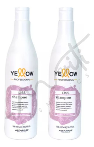 2 Pack Shampoo Liss Yellow, Alisador Y Controla El Frizz