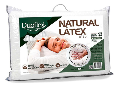 Travesseiro Duoflex Natural Látex Alto - Ln1100