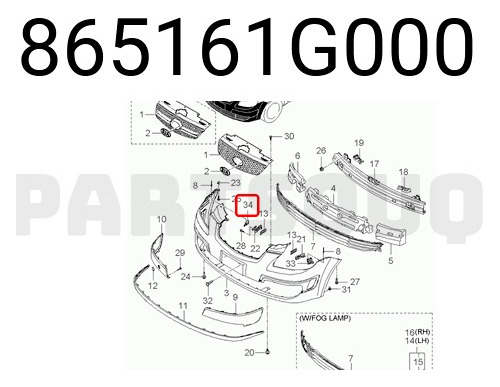 Soporte Parachoque Delantero Kia Rio 2005  2006  Foto 3