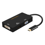 Adaptador Usb C A Vga Hdmi Dvi, Cablecreation 3 En 1