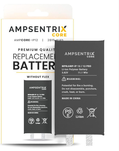 Batería Ampsentrix Core Para iPhone 12 Pro Sin Flex Tag On