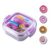 Borracha Lancheira Mini Donuts Pote C/ 4 Unid. - Tilibra