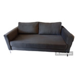 Sofa Sillon 3 Cuerpos 179x89 Tela Pana Gris