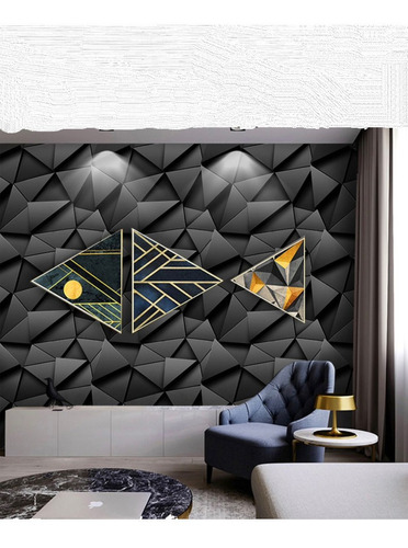 Papel Tapiz Mural-auto Adhesivo Color Negro De Diamante