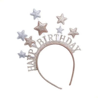 Happy-birthday Con Forma De Estrella, Diseño De Argolla Para