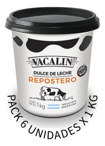 Pack 6 Unid X 1 Kg Dulce De Leche Vacalin Repostero  Liniers