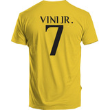 Playera Camiseta Futbol Brasil Vinicius Jr Seleccion Soccer