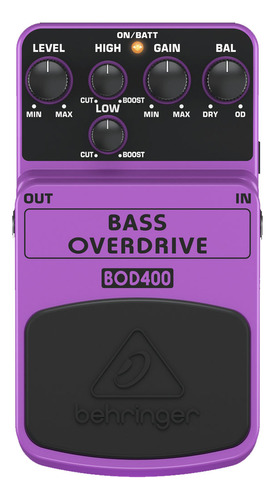 Pedal Para Bajo Behringer Bod400 Bass Overdrive