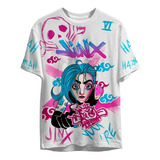 Camisa Camiseta Jinx Arcane League Of Legends Red Route