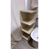 Mueble De Madera Estantes Pintado Blanco