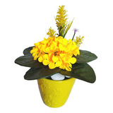 Arreglo Floral Amarillo Flor Artificial Decoracion Casa