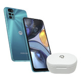Motorola G22 4/128gb Azul+ Audífonos Inalámbricos