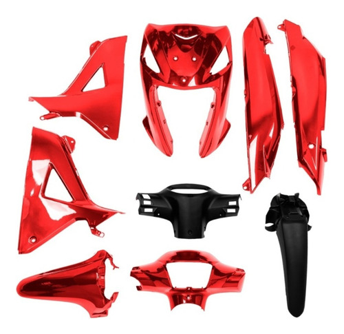 Kit Plasticos Completo Honda New Wave 110 Rojo 14-16 Mtc