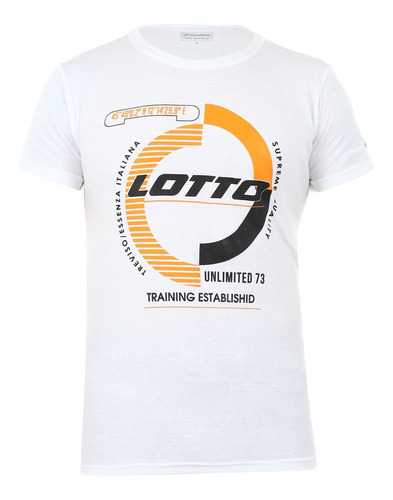 Playera De Caballero Lotto Manga Corta Estampada Cosel