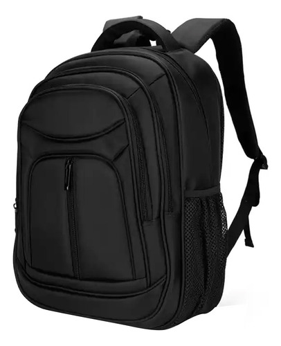 Mochila Porta Notebook South Port Correas Transpirables Color Negro Diseño De La Tela Liso