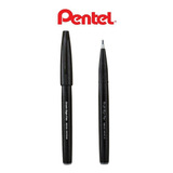 Caneta Brush Sign Pen Cor Preto 1 Unidade Pentel