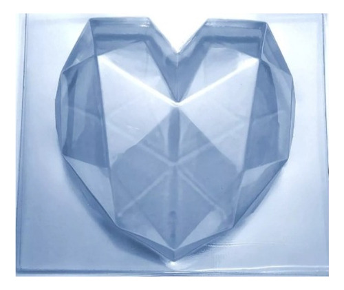 Molde Corazón Diamante En Acetato 19 Cms Chocopiñata 