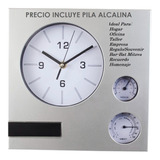Reloj Pared Temperatura Silencioso C/pila Souvenir V.crespo