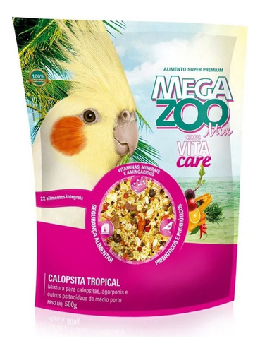 Ração Megazoo Mix Com Vita Care Para Calopsita 500g