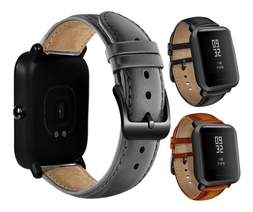 Manilla Correa Pulsera Cuero Para Amazfit Bip Gts Gtr