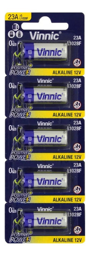 5 X Pilas A23 Vinnic 12v Alcalina Alarmas Controles Portones