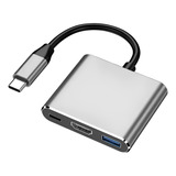 Adaptador Usb C A Hdmi, Hub Hdmi 3 En 1 Tipo C Multiconector