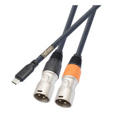 Hualeu Cable De Audio Usb C A Doble Xlr Macho, Usb C A 2 Xlr