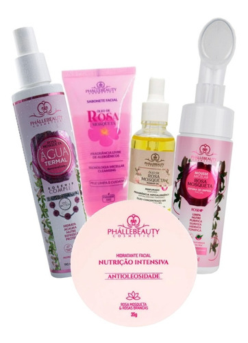 Kit Skin Care Rosa Mosqueta 5 Itens Phállebeauty