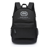 Mochila Ecko Masculina Escolar Faculdade Trabalho Notebook Cor Preto Desenho Do Tecido Liso