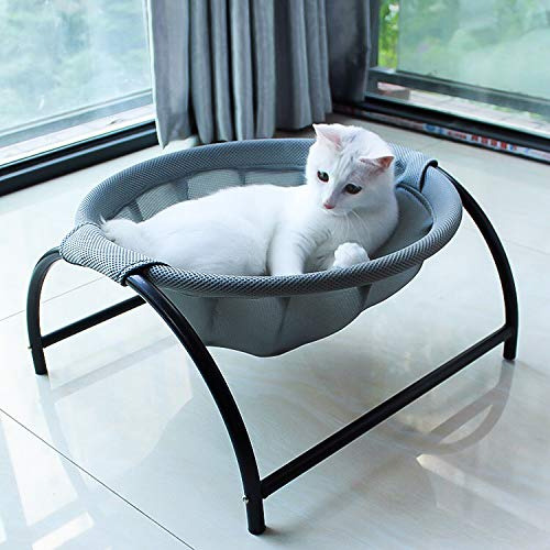 Cama Hamaca Para Gatos Resistente Y Desmontable Color Gris