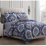 Cama Reversible Estampada Modern Threads Cathedral De 8 Piez