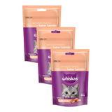 3 X Whiskas Snacks Delicioso Sabor Salmón 80gr - Happy Tails