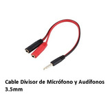 Cable Divisor De Micrófono Y Audífonos 3.5mm