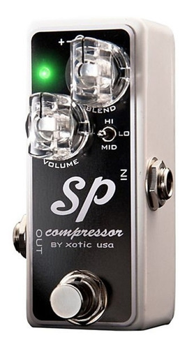 Pedal De Efeito Branco Do Compressor Xotic California Sp