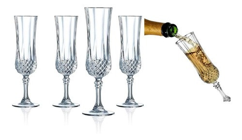 Set De 6 Copas Champagne Copas Alargadas Máxima Elegancia