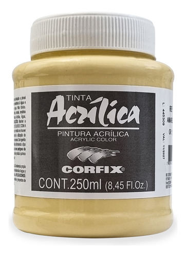 Tinta Acrílica Amarelo Napoles 250ml Corfix 