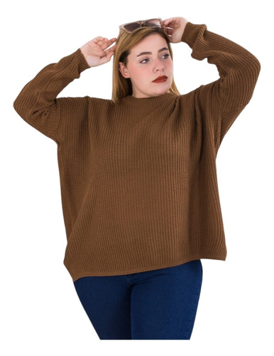 Sweater Mujer Amplio Largo Tipo Poncho.