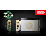 Console Nintendo Switch Oled Zelda Tears Of The Kingdom Cor Branco E Dourado