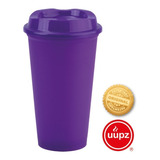 150 Vasos Reusables Para Cafe Tipo Star 16oz Bebida Caliente Color Morado