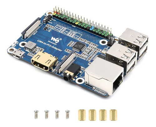 Adaptador Waveshare Para Raspberry Pi Cm4 A 3b, 1 Juego, Azu