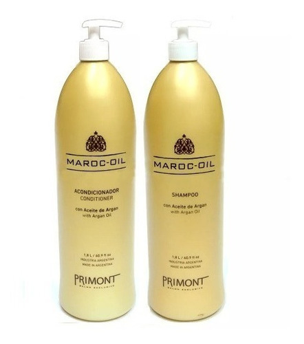 Kit Shampoo Y Acondicionador Maroc Oil Primont X 1800ml