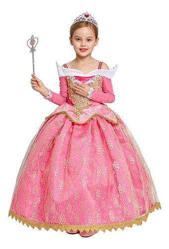 Vestido De Princesa Fiesta Para Niñas Bella Durmiente Aurora