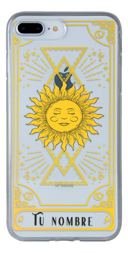 Funda Para iPhone Cartas Tarot Sol Astros Con Nombre