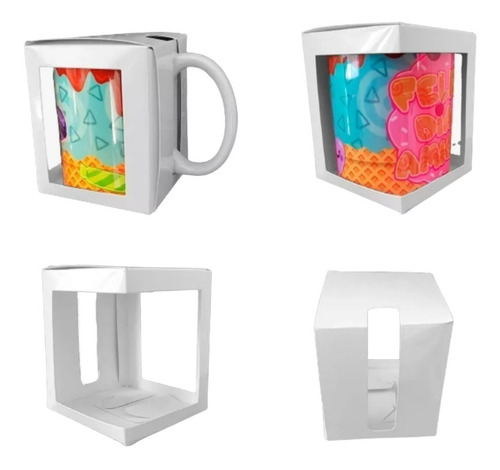 Caja Porta Tazas De 11oz Para Sublimar 100% Personalizable