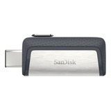 Pendrive Sandisk Ultra Dual Drive Type-c 256gb 3.1 Gen 1 Negro Y Plateado