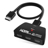 Interruptor Hdmi 4k A 60hz Con Cable Hdmi De 3.9 Pies, Inter