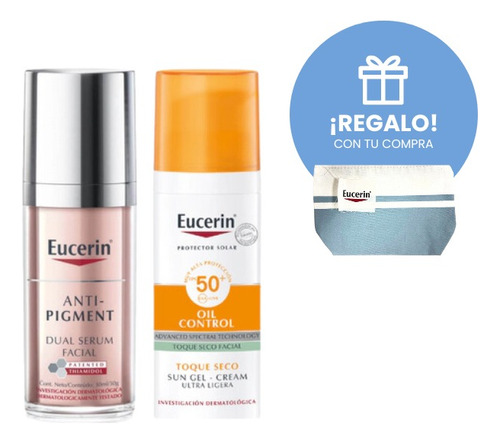 Combo Eucerin Serum Antipigment + Protector Solar Facial 